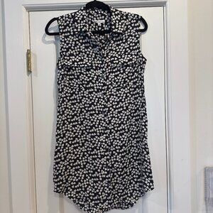 Equipment SILK Signature Shirt Dress in Heart Print S